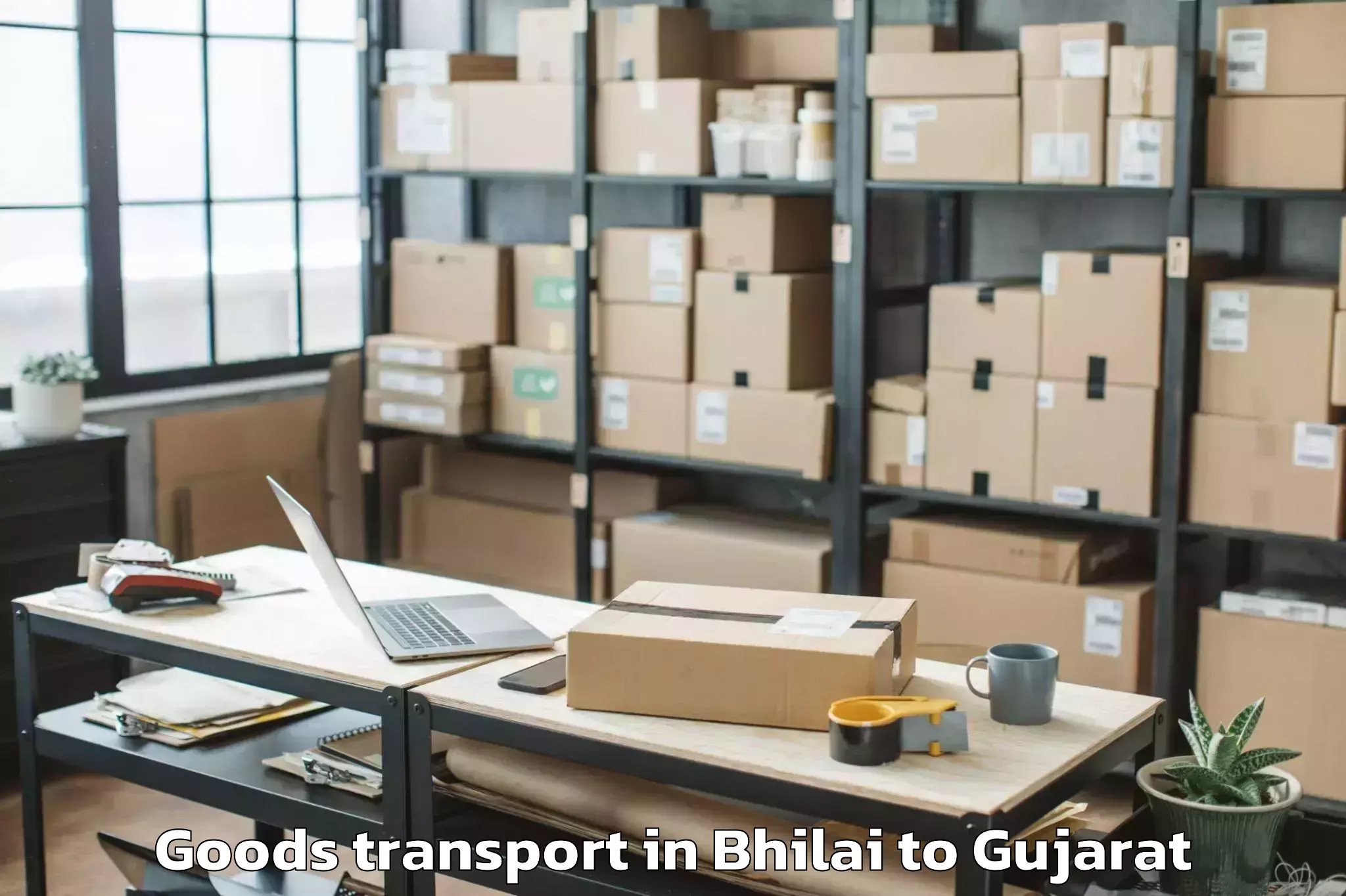 Hassle-Free Bhilai to Udhana Goods Transport